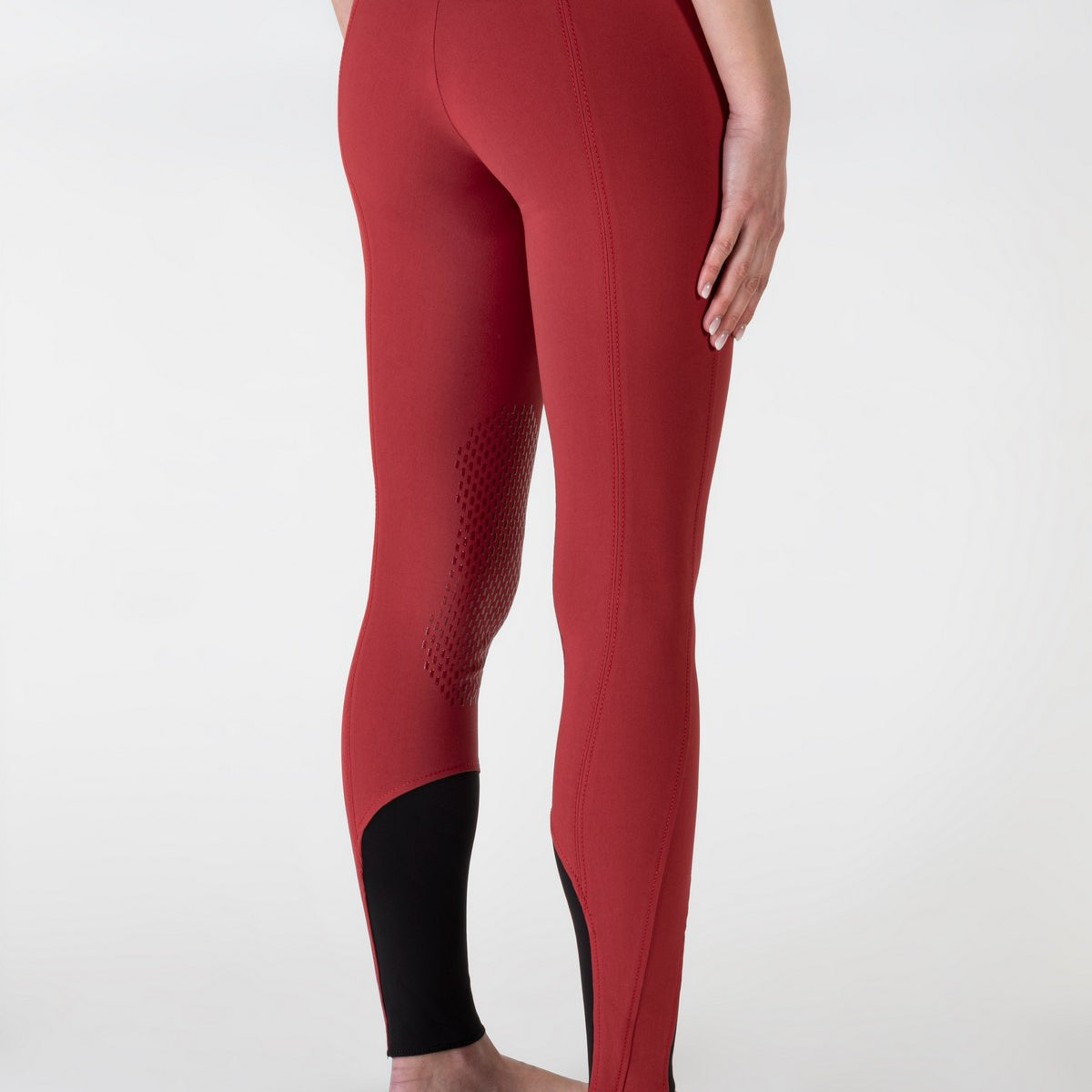 Equiline rijbroek dames knie grip Eqash Rosso Scuro