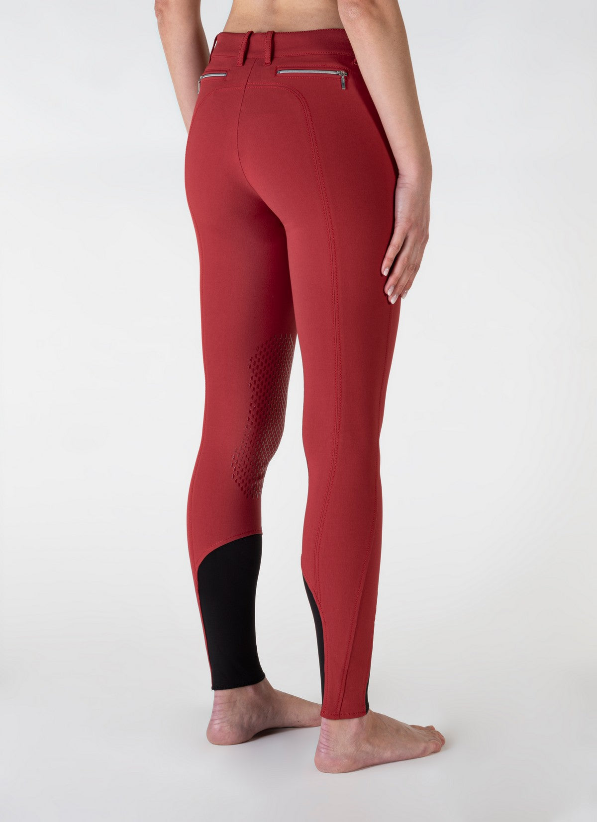 Equiline rijbroek dames knie grip Eqash Rosso Scuro