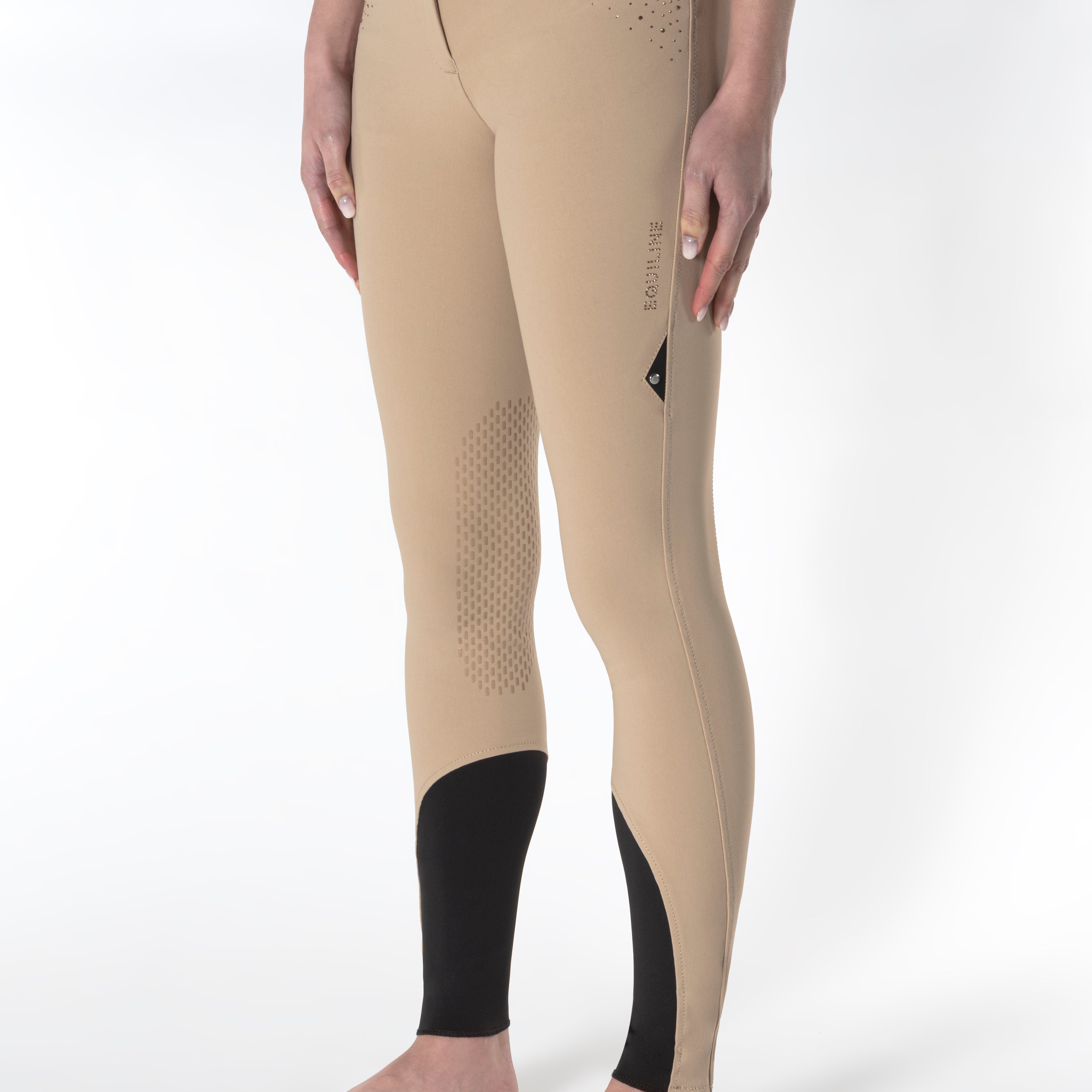 Equiline rijbroek dames knie grip Eqash Strass Polvere del Deserto