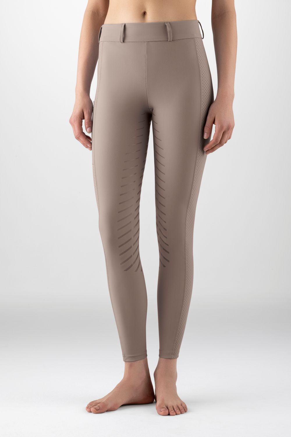 Equiline riding leggings full grip women Ceberfh Taupe