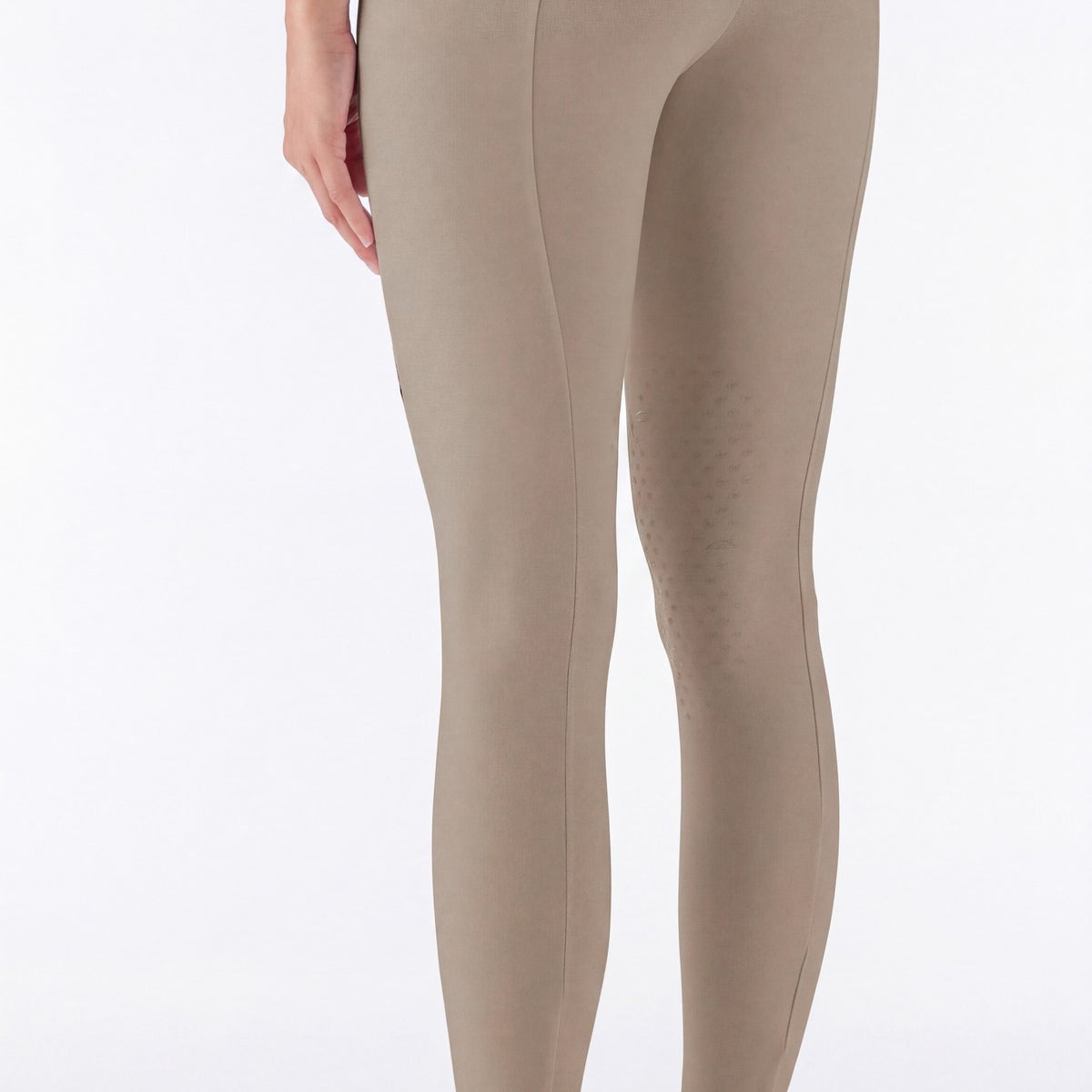 Equiline Women's High Waist Knee Grip Riding Leggings Eqleggykh Greige