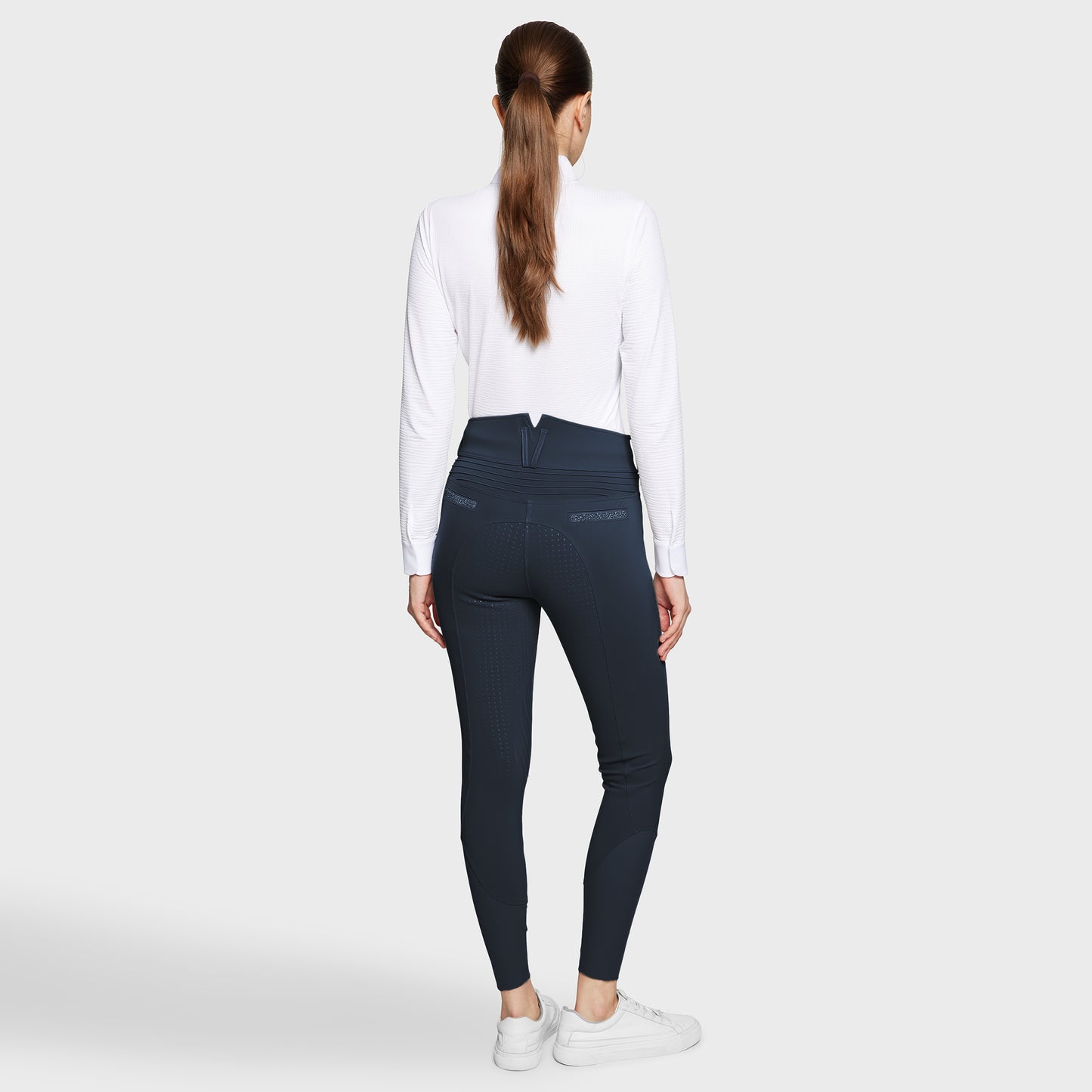 Samshield Riding Breeches Full Grip Ladies Claranova Ultra High Waist Navy