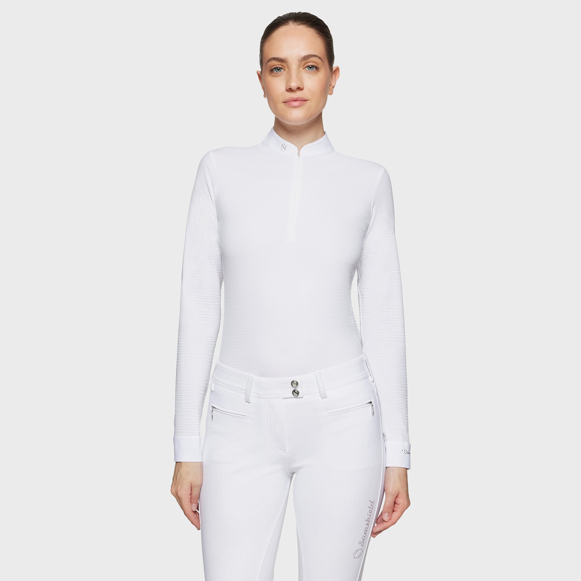 Samshield Wedstrijdshirt Lange Mouwen Dames Louisella Honeycomb Wit