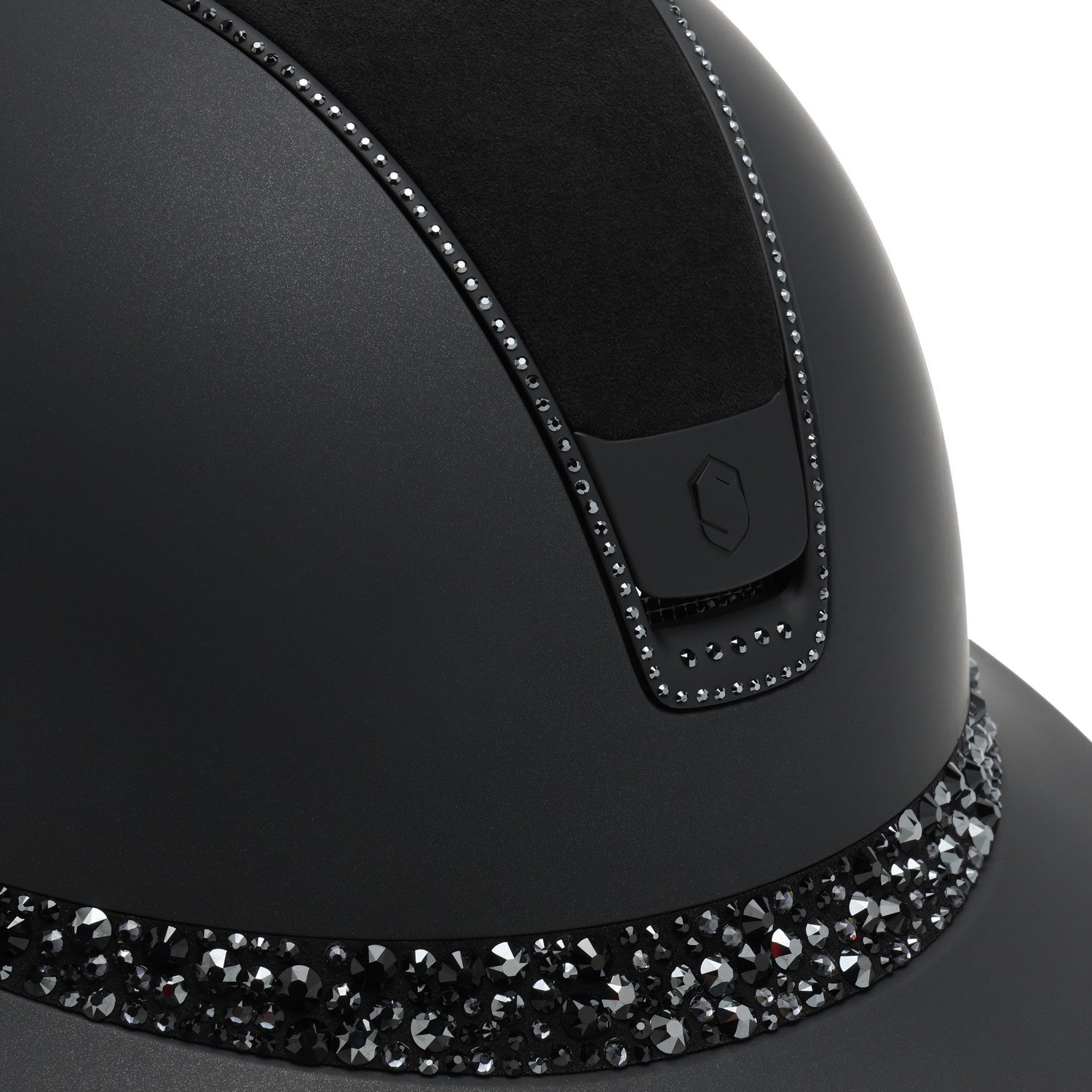 Samshield 2.0 Paardrijhelm Miss Shield Shadowmatt Black Matt 300 crystals Glacier Zwart