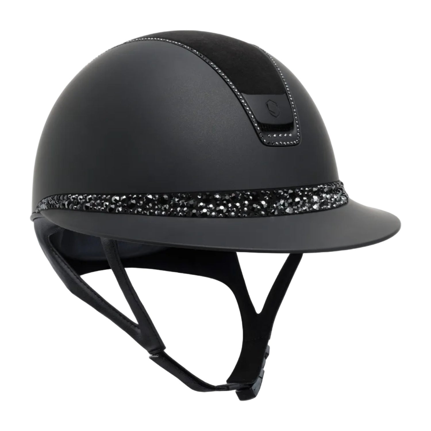 Samshield 2.0 Paardrijhelm Miss Shield Shadowmatt Black Matt 300 crystals Glacier Zwart Zwart