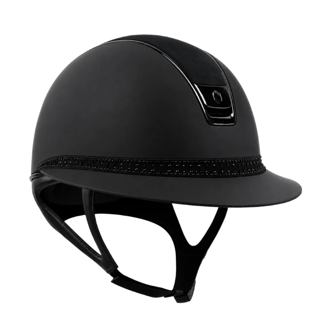Samshield 2.0 Paardrijhelm Miss Shield Shadowmatt Alcantara Top Tiara FB Zwart Zwart