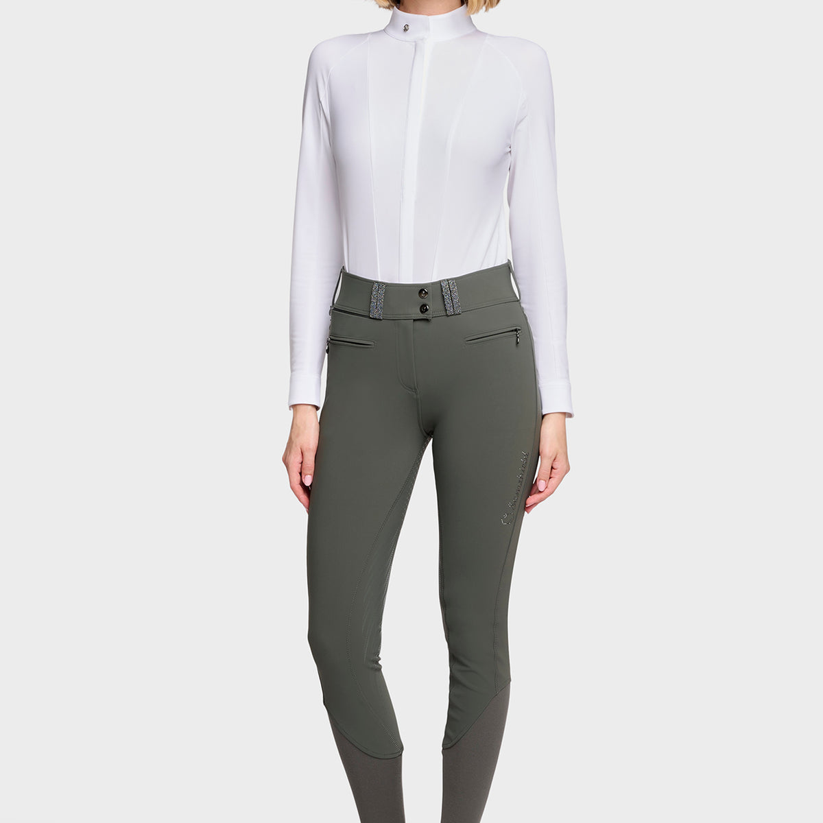 Samshield Breeches Full Grip Women Claranova Extra High Waist Dark Forest