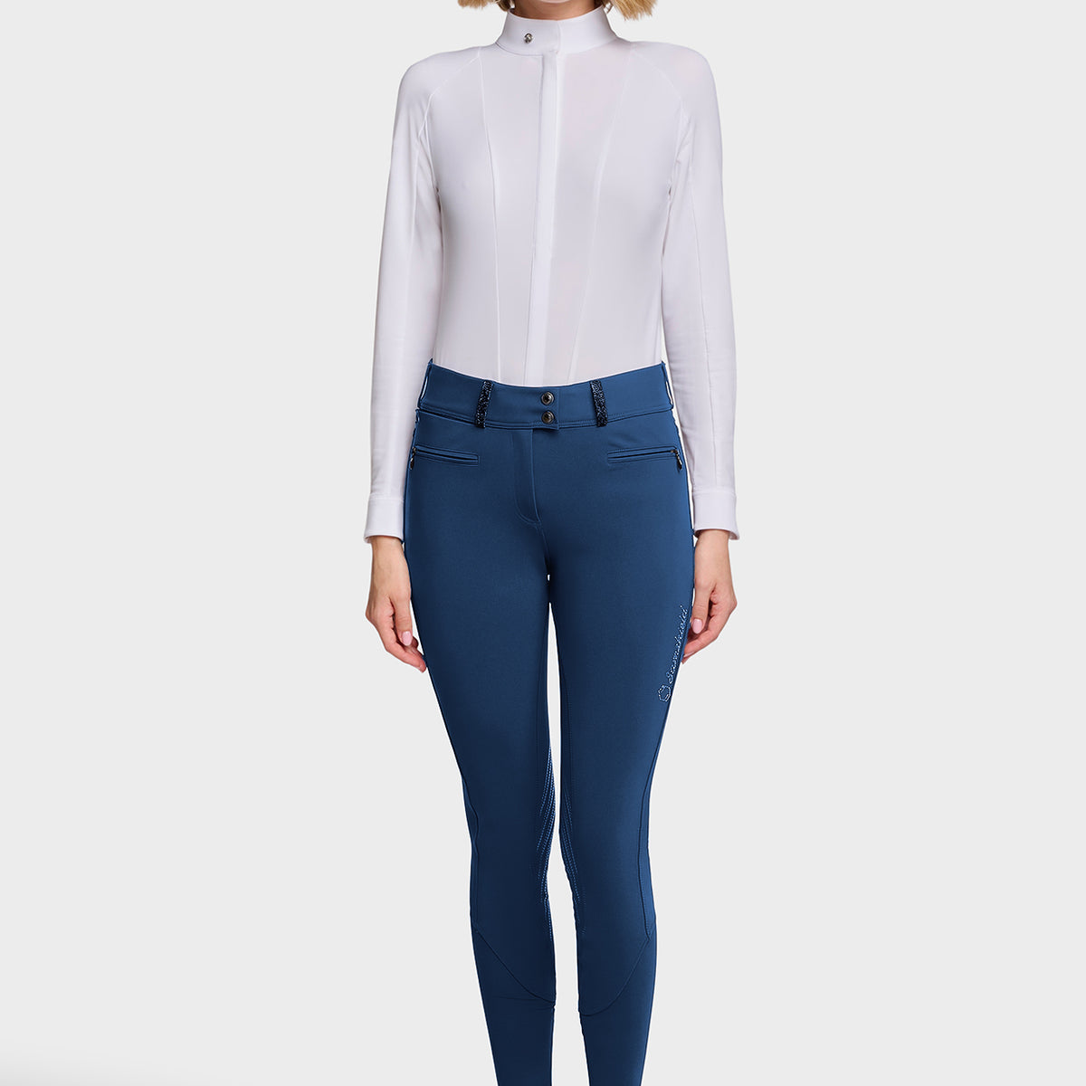 Samshield Breeches Full Grip Women Clara Crystal Fabric Cosmic Blue