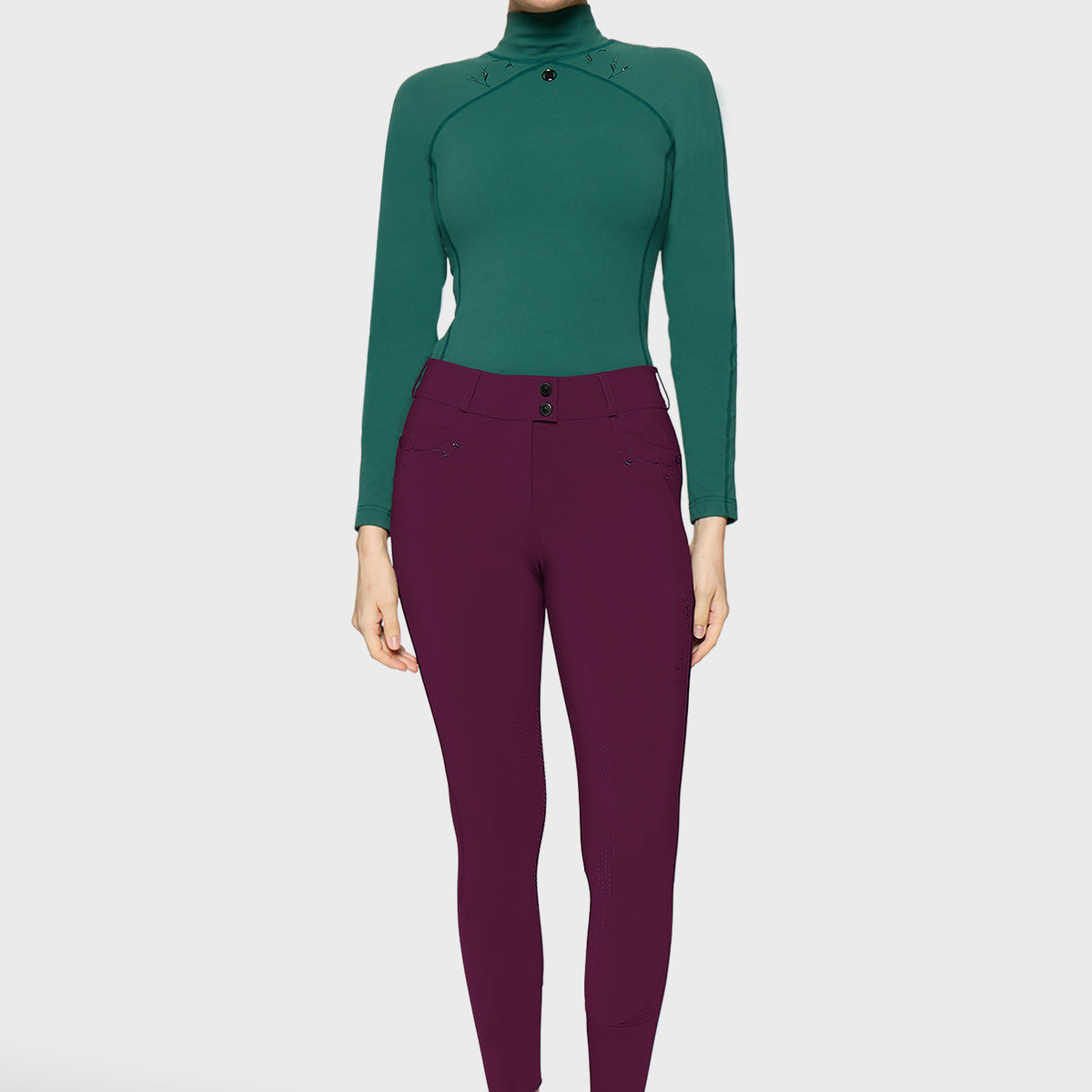 Samshield Breeches Knee Grip Women Delice Floral Plum