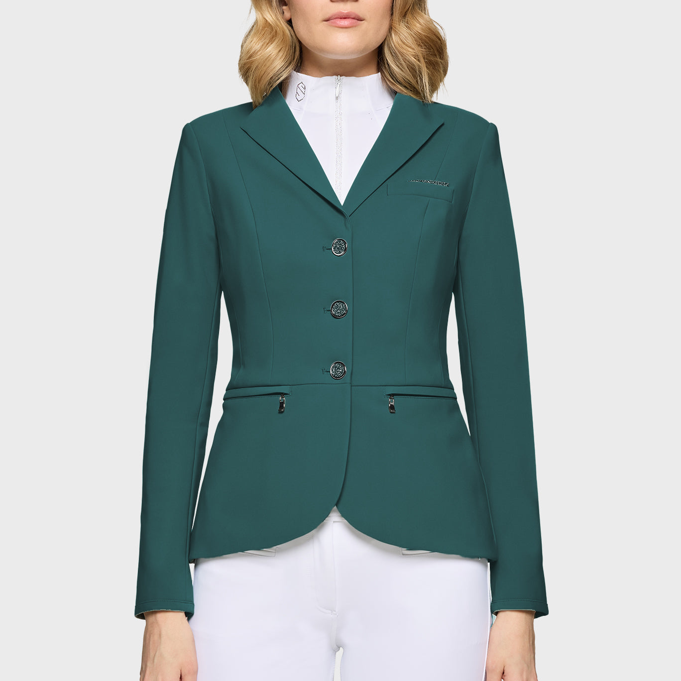 Samshield Paardrijjasje Dames Victorine Crystal Fabric Hunter Green Hunter Green