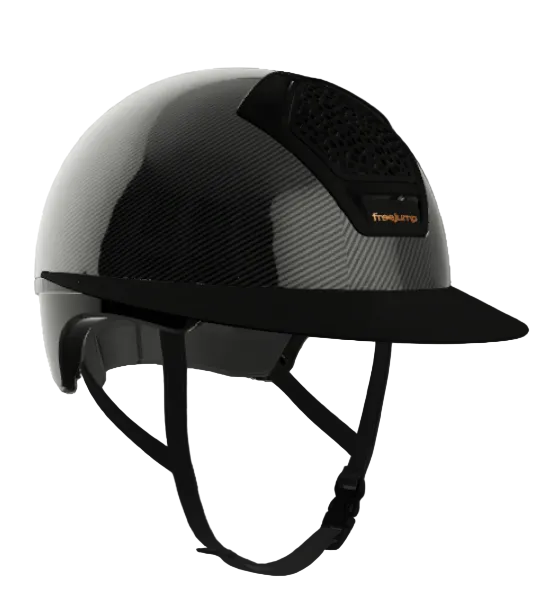 Freejump Helm Voronoï met Temple Protection Carbon Gloss Matt Visor Zwart