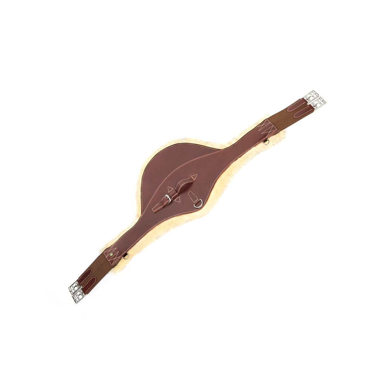 LJ Leathers Singel Leder met buikflap en bontvoering Bruin