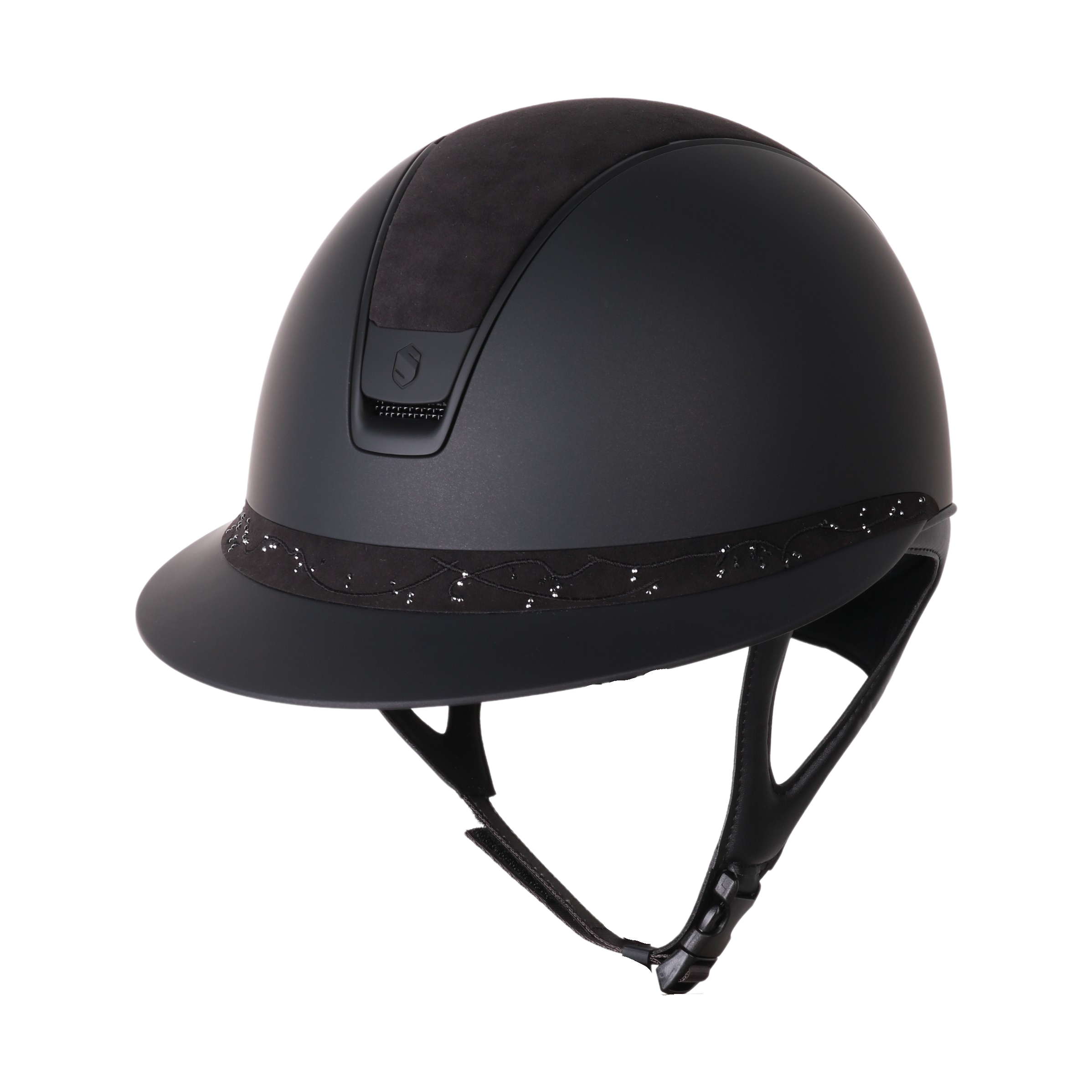Samshield 2.0 Paardrijhelm Miss Shield Shadowmatt Crystal Leaf FB Zwart Zwart