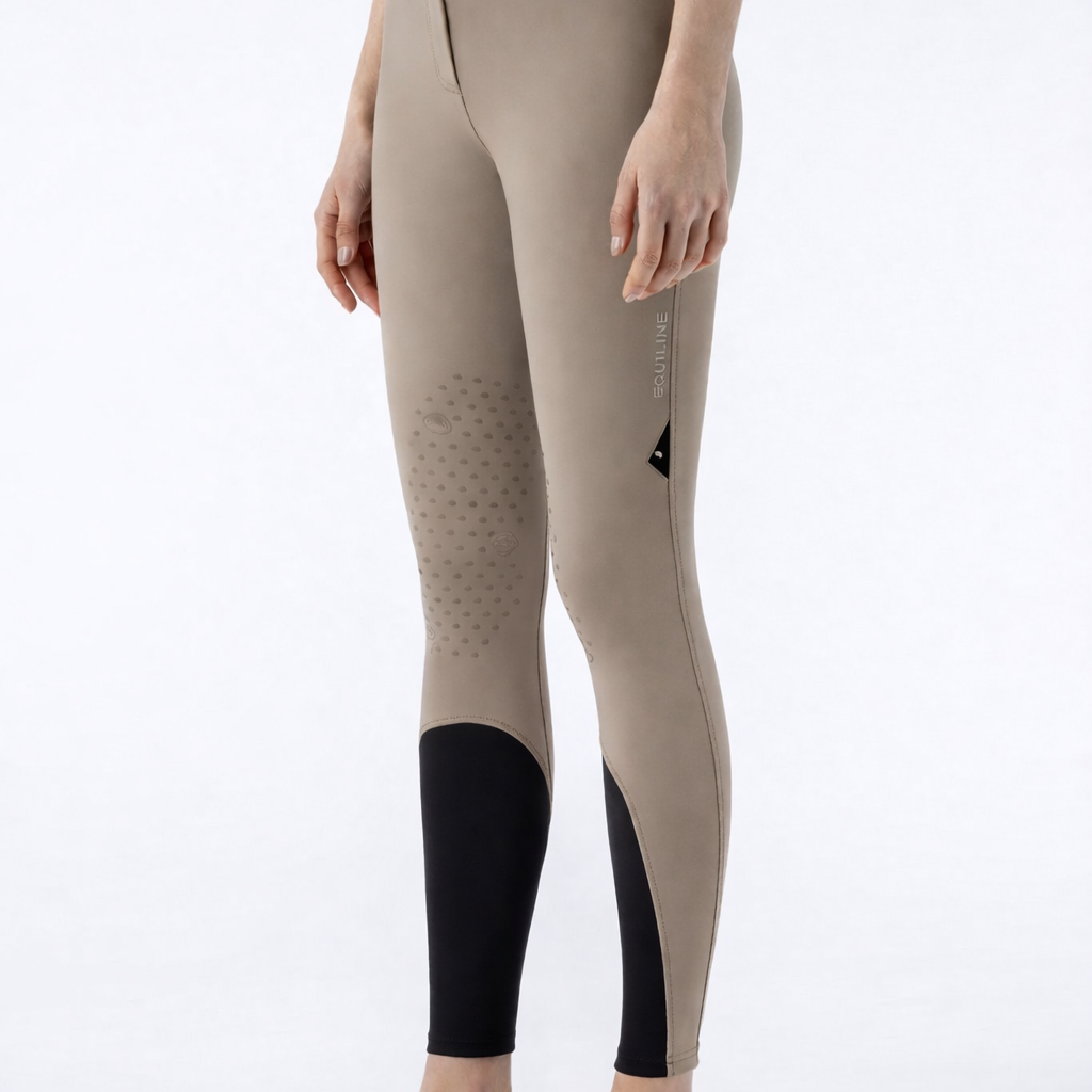 Equiline rijbroek dames knie grip hoge band Edisonkh Dune Dune