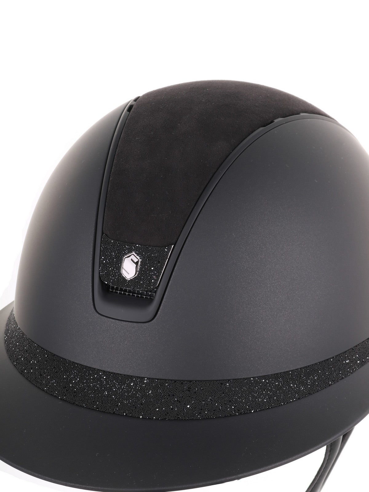 Samshield 2.0 Miss Shield shadowmatt riding helmet Alcantara Crystal Blazon FB Black