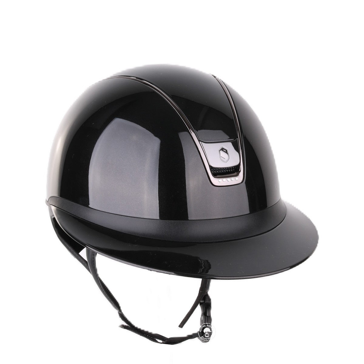 Samshield 2.0 Paardrijhelm Miss Shield Shadowglossy 5 Crystals Zwart Zwart