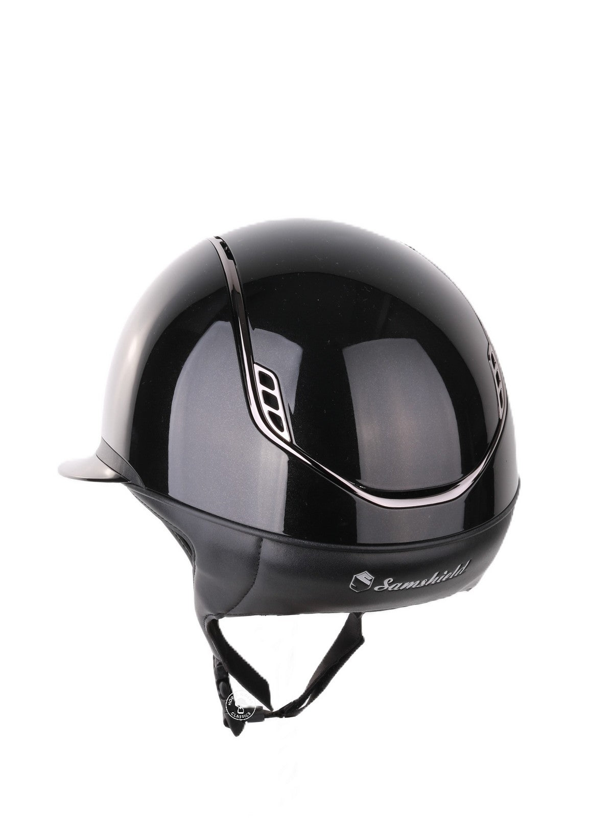 Samshield 2.0 Paardrijhelm Miss Shield Shadowglossy 5 Crystals Zwart