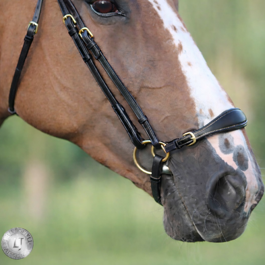 LJ Leathers New Pro Lage Neusriem Zwart