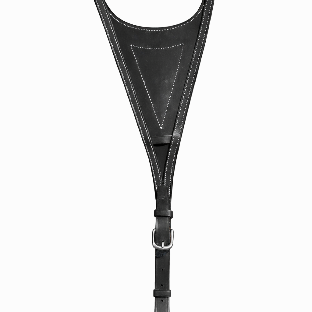 LJ Leathers Pro Selected Heritage Dichte Bib Martingaalvork zwart-zilver Full