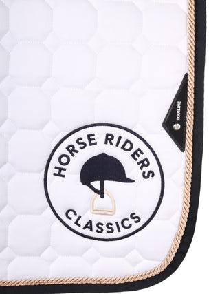 Equiline saddle pad Octagon White HRC Logo