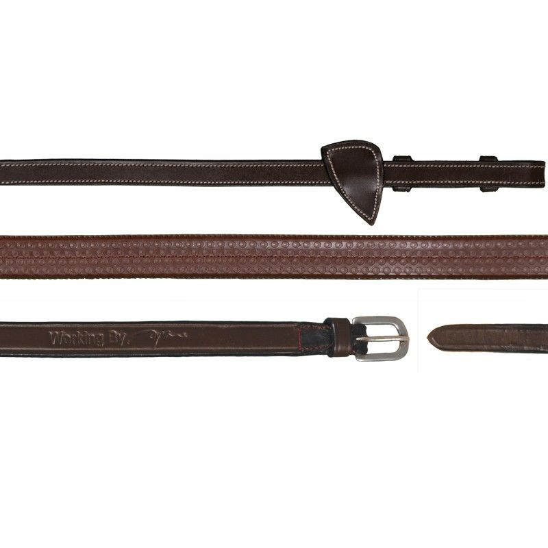 Dyon Working Collection Rubber reins 16mm Brown