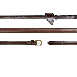 Dyon D Collection rubber reins 13mm Brown