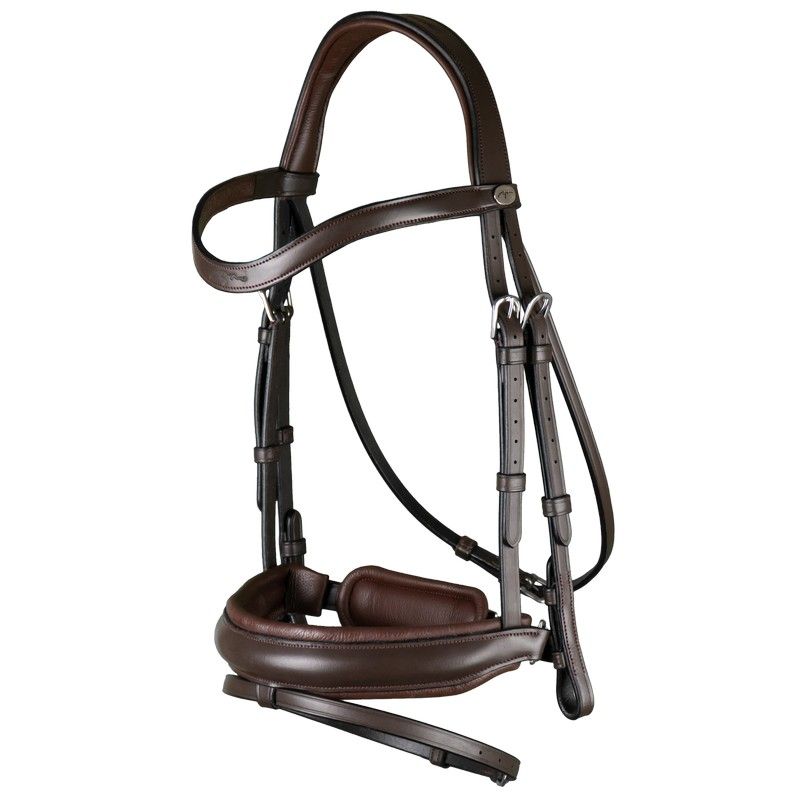 Dyon Working Collection Large Crank Noseband bridle Matt Brown