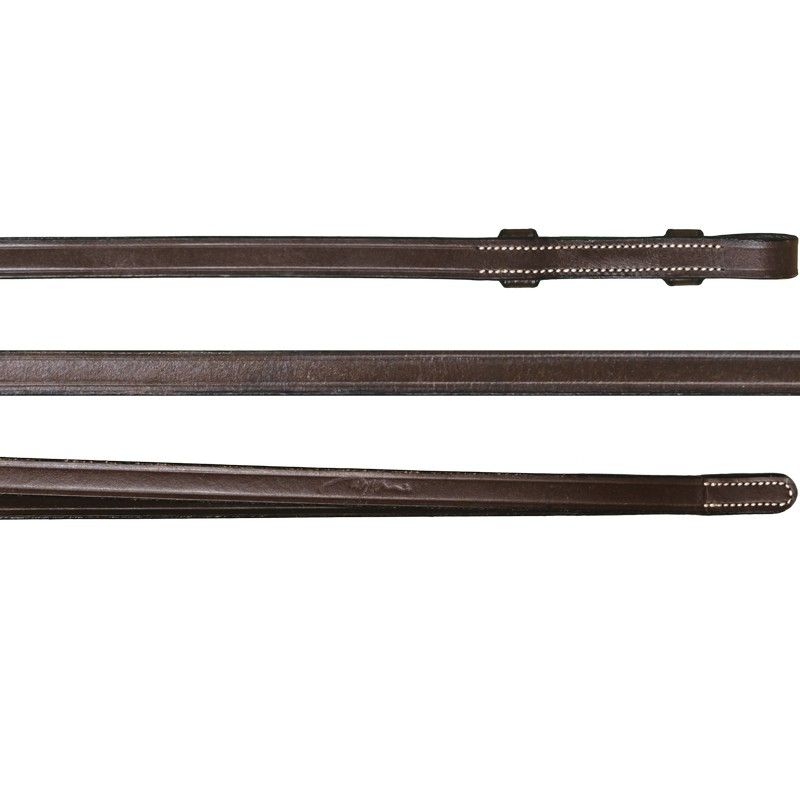 Dyon Working Collection Leather Curb Reins 13mm Brown