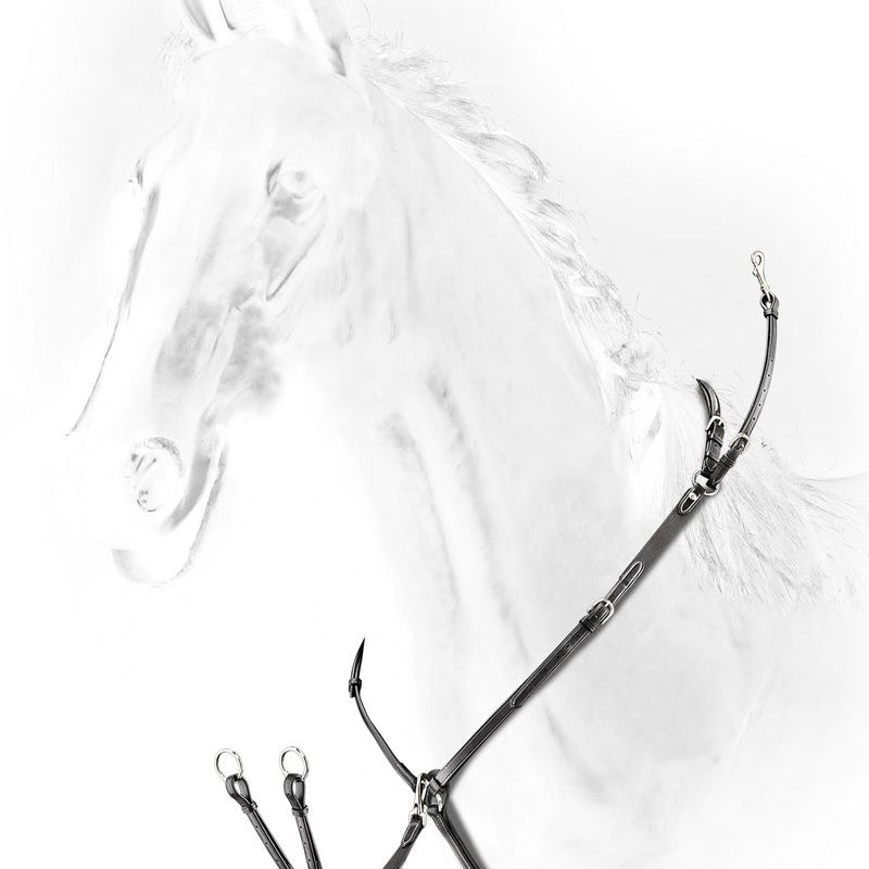 Equiline Borsttuig met brug zwart Zwart