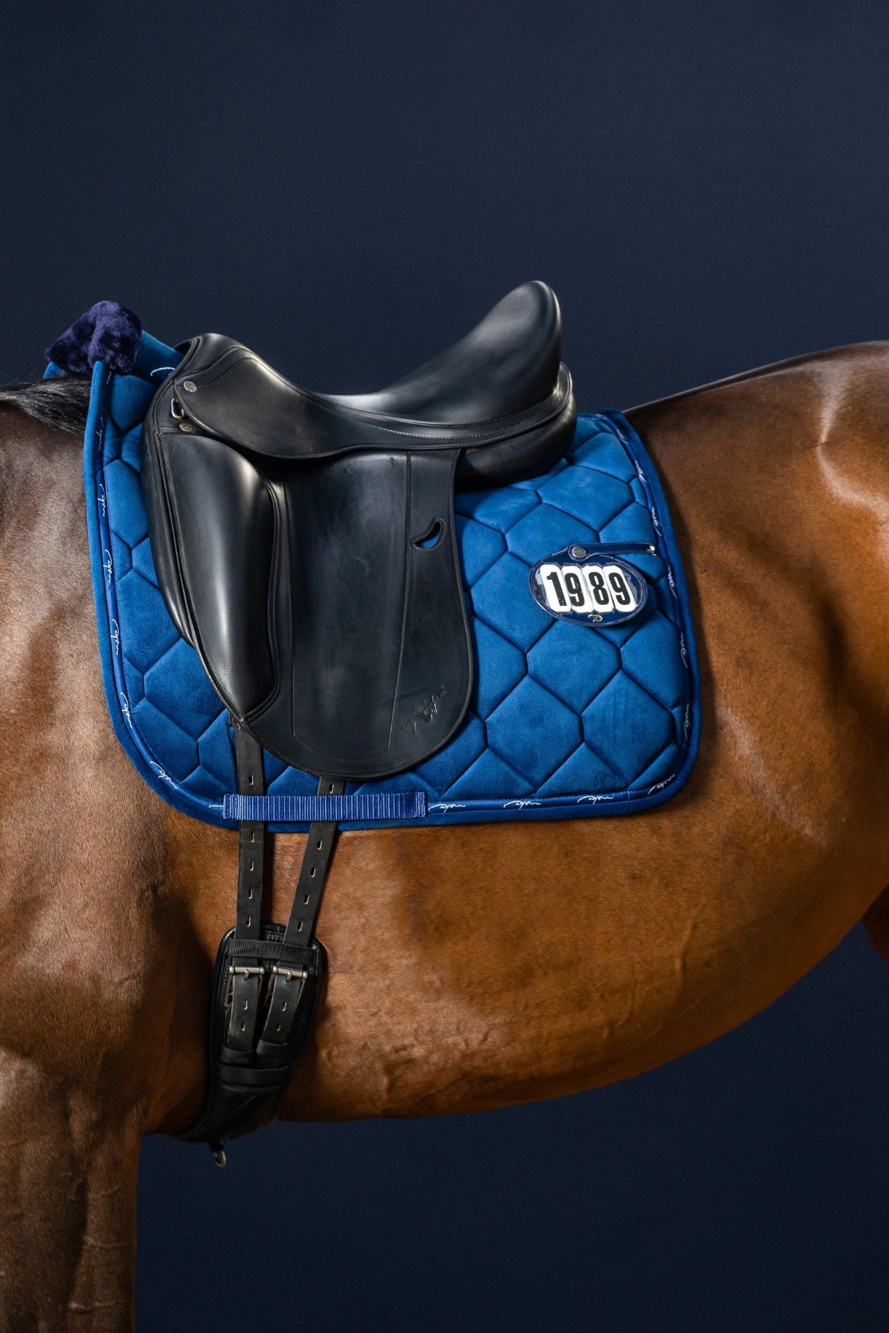 Dyon Corduroy Dressage Saddle Pad Navy