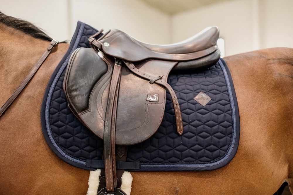 Kentucky Horsewear Saddle Pad Glitter Rope Jumping Navy