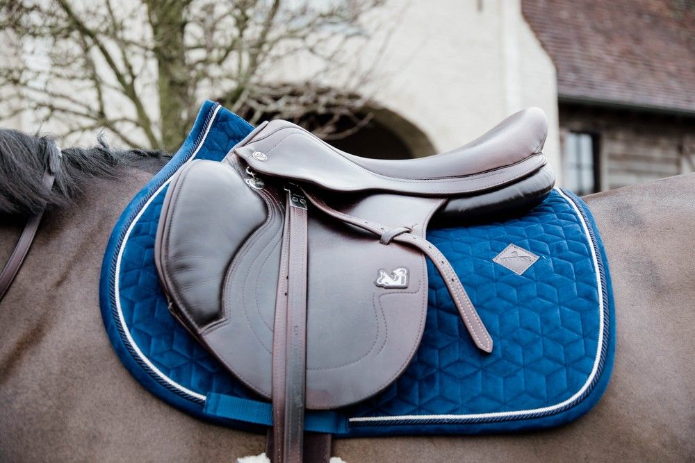 Kentucky Horsewear Saddle Pad Basic Velvet Jumping Navy