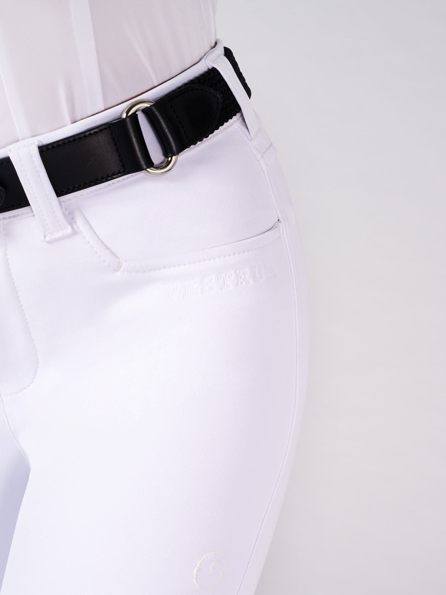 Vestrum ladies riding breeches knee grip Syracuse White