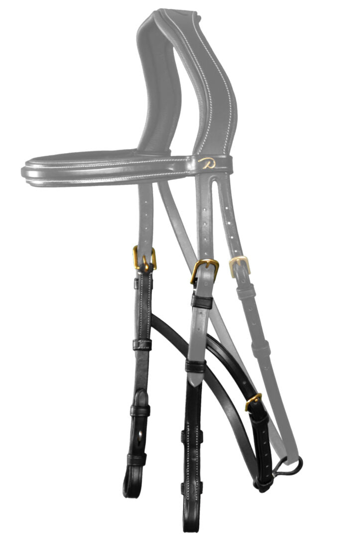 Dyon D Collection Hackamore cheek pieces Black