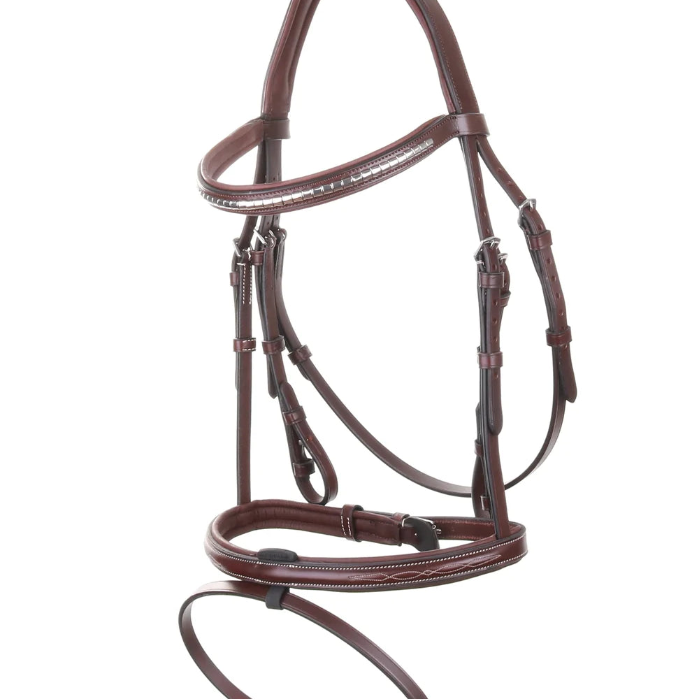 Equiline Hoofdstel Gecombineerde neusriem Clincher Frontriem Zwart Zwart