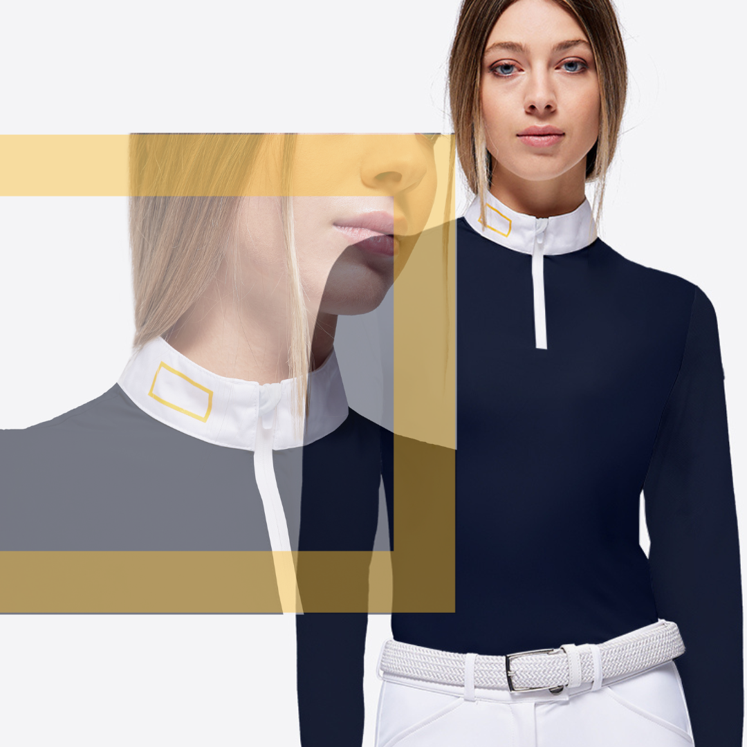 RG competition shirt long sleeve zipper ladies navy