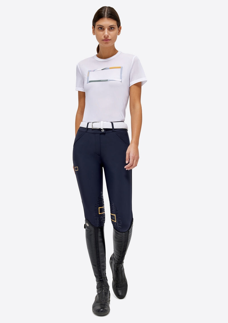 RG T-shirt mesh short sleeves ladies white