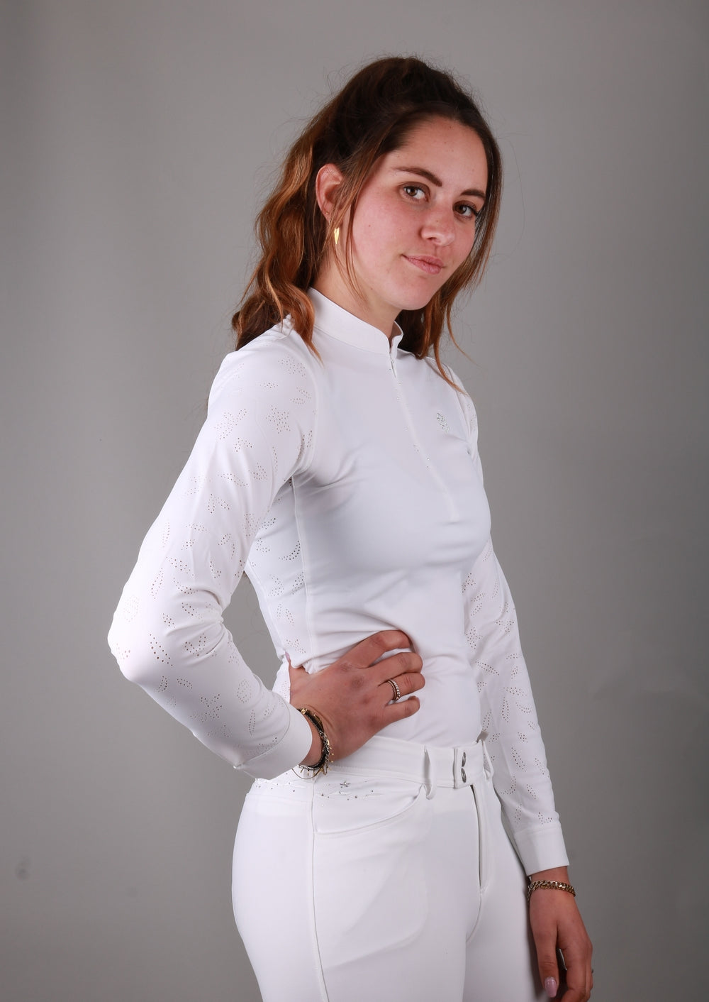 Samshield Long Sleeve Competition Shirt Ladies Louison white