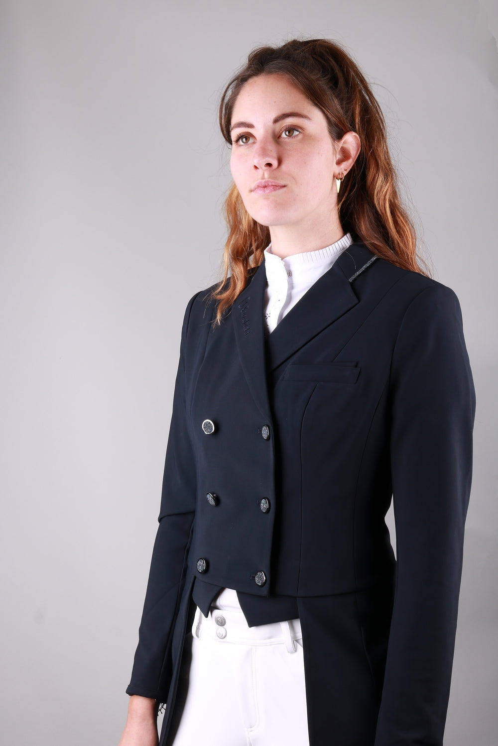 Samshield Dressage Tight Ladies Crystal Fabric Navy