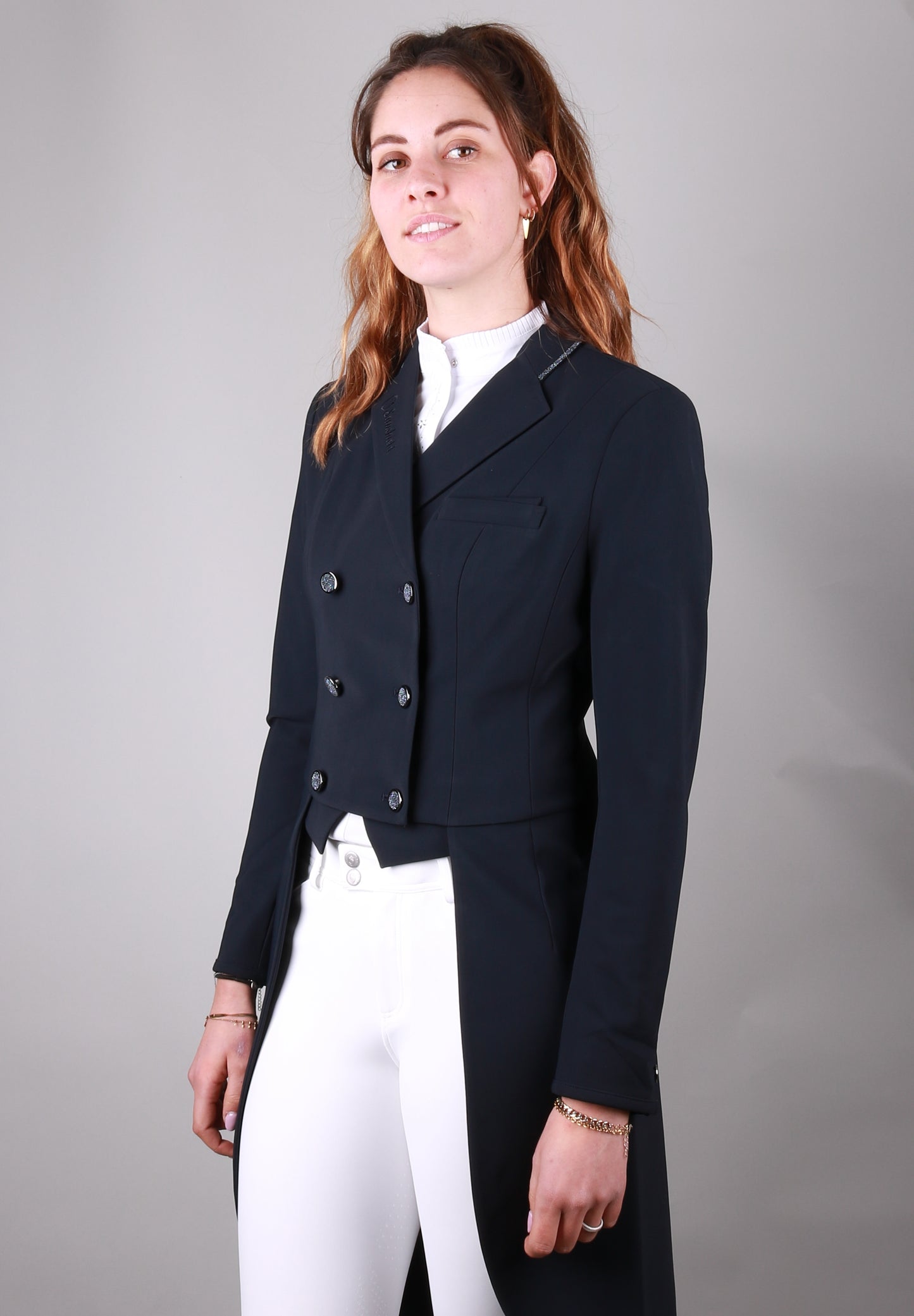 Samshield Dressage Tight Ladies Crystal Fabric Navy