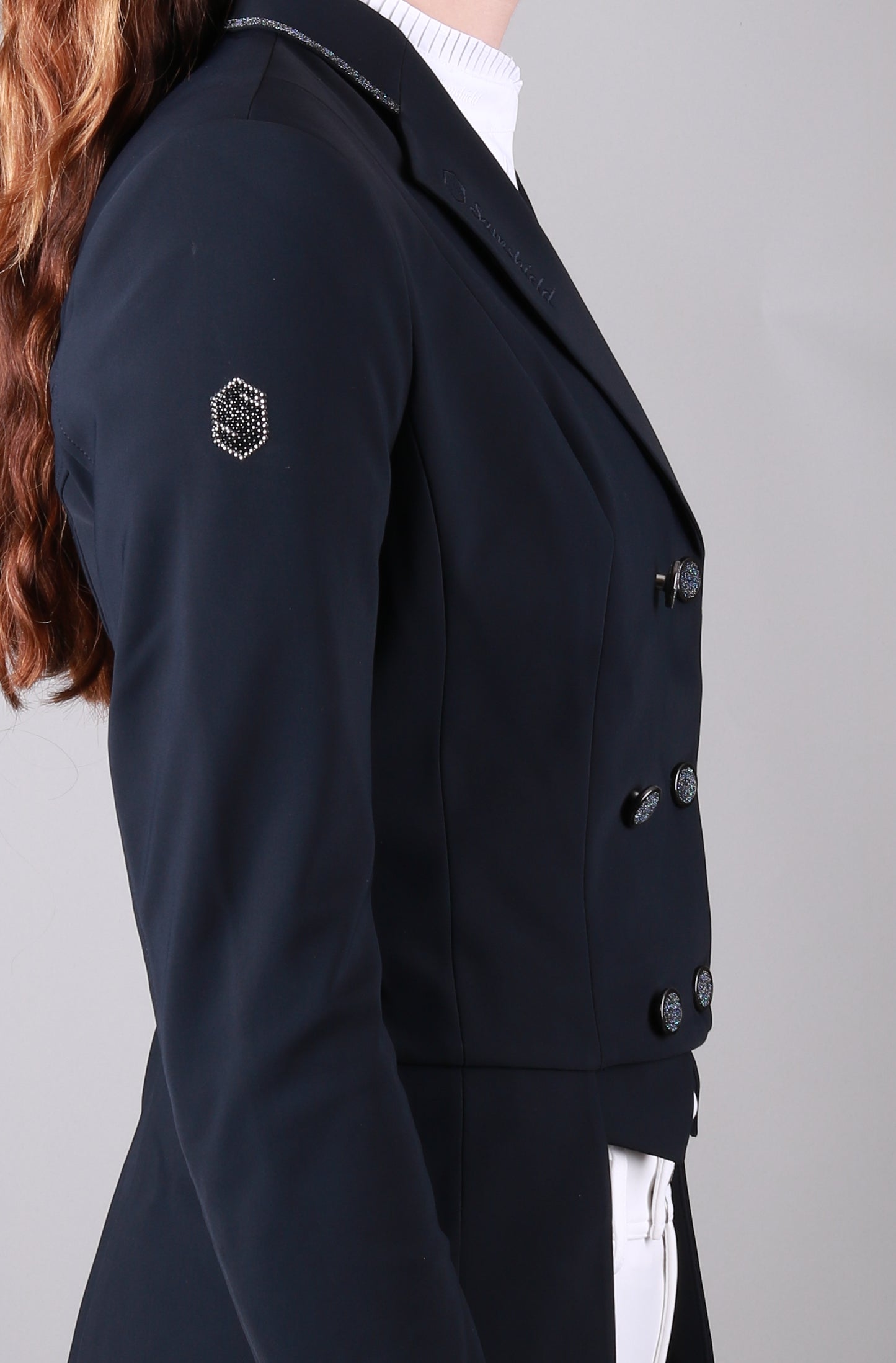 Samshield Dressage Tight Ladies Crystal Fabric Navy