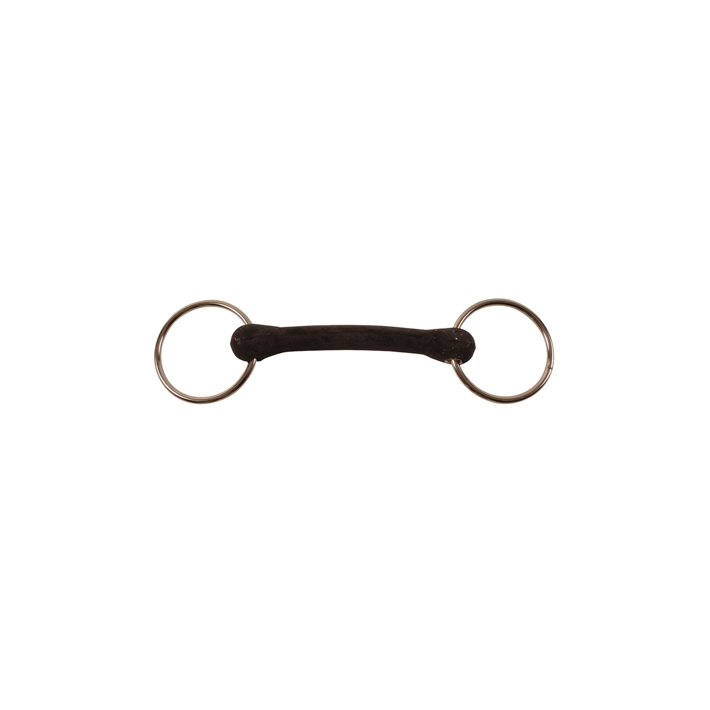 Straight soft rubber loose ring snaffle