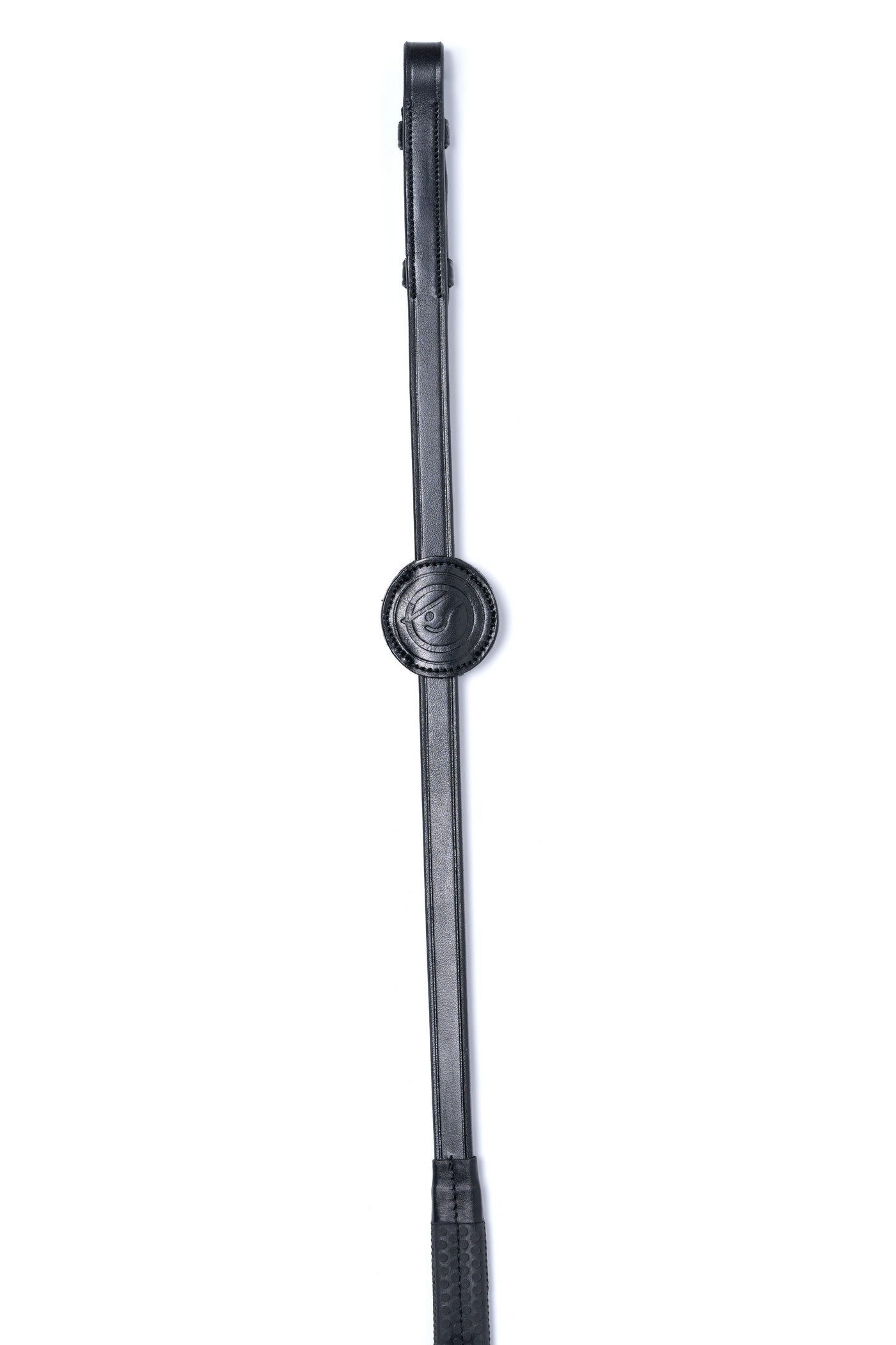 TRUST Fontainebleau rubber reins (16mm) silver buckles Black