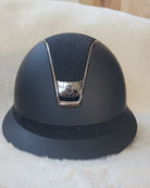 Samshield 2.0 Paardrijhelm Miss Shield Shadowmatt Crystal Fabric Zwart