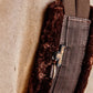 Kentucky Horsewear nylon girth with brown sheepskin brown