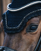 Kentucky Horsewear vliegenmuts Wellington Stone & Pearl Soundless Zwart full