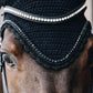 Kentucky Horsewear Fly Veil Long Stone & Pearl Black