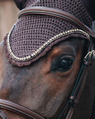 Kentucky Horsewear Vliegenmuts Lang Stone & Pearl Bruin full