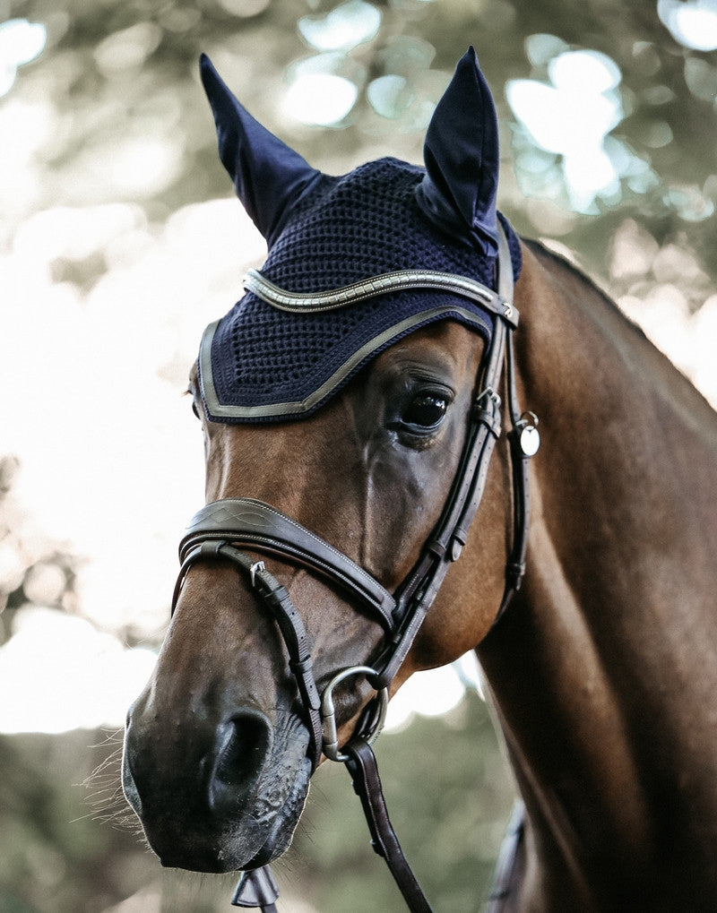 Kentucky Horsewear vliegenmuts Wellington leder - equi-exclusive