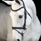 LJ Leathers bridle flash noseband Classic Touch Black